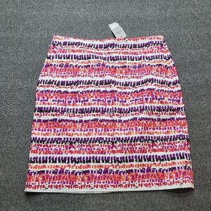 Ann Taylor Vibrant Multicolor Pencil Skirt